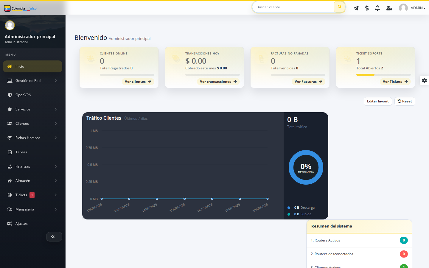 Precios de ColombiaWISP para ISP y WISP.